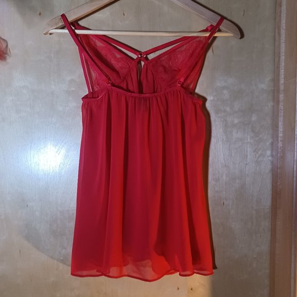 VICTORIA'S SECRET Red Babydoll Slip_Size Large - Picture 5 of 7